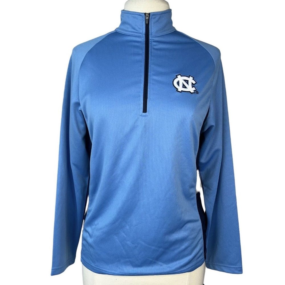 North Carolina Blue PullOver Shirt 1/4 Zip New
